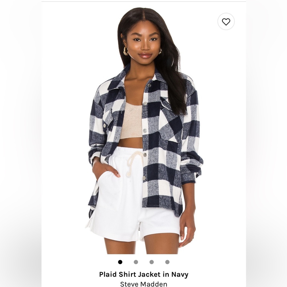 Plaid Shirt Jacket Button Up